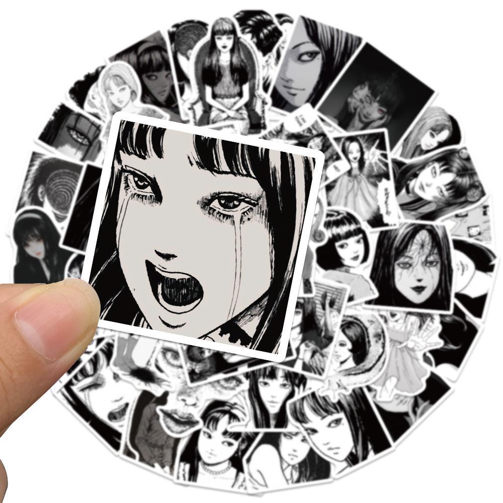 Laptop Accessories Girly - 50 Buah Stiker Grafiti Anime Horor
