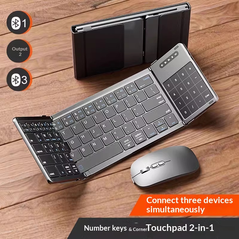 Laptop Accessories Gaming - Keyboard Bluetooth Nirkabel Mengzu Tri Fold