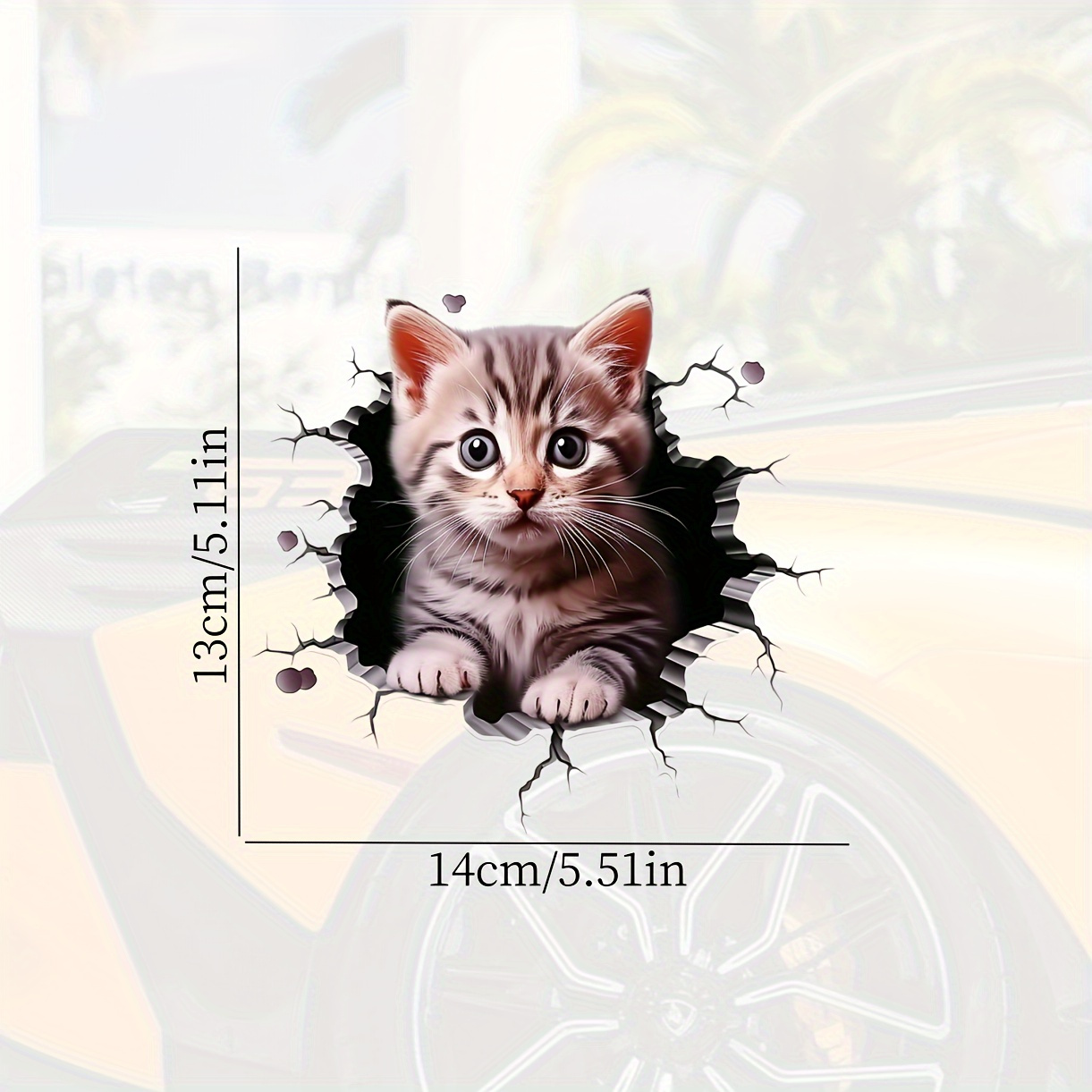 Stiker mobil pola kucing poliv - Laptop Accessories And Parts ulasan dan harga