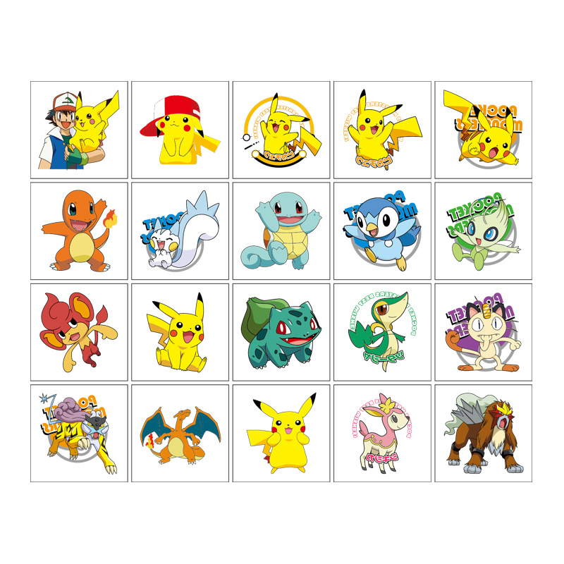 5*5Cm 20 Buah Stiker Tato Poke - Laptop Accessories And Parts ulasan dan harga