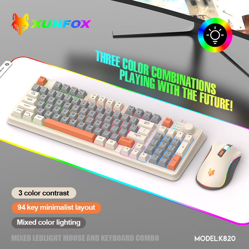 K820 Set Keyboard Game berkabe - Laptop Accessories Women ulasan dan harga