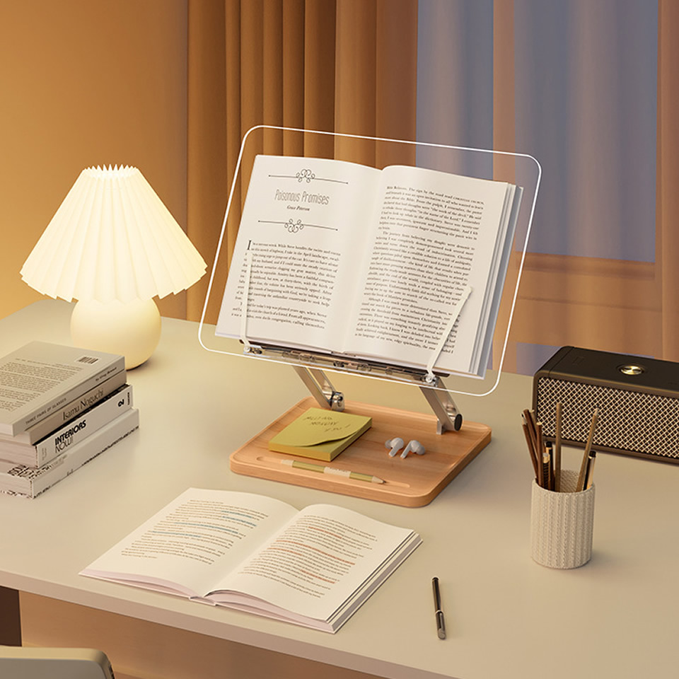 Stand Baca Kayu dengan Lampu A - Laptop Extra Accessories ulasan dan harga