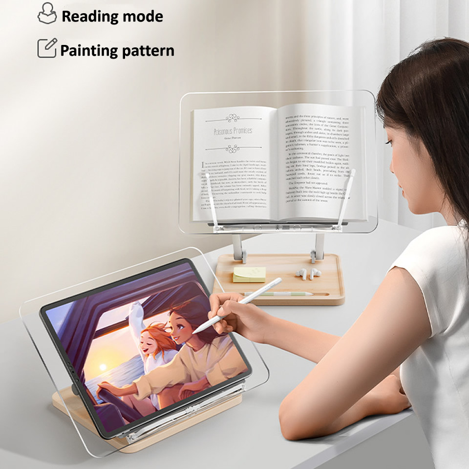 Stand Baca Kayu dengan Lampu A - Laptop Extra Accessories ulasan dan harga
