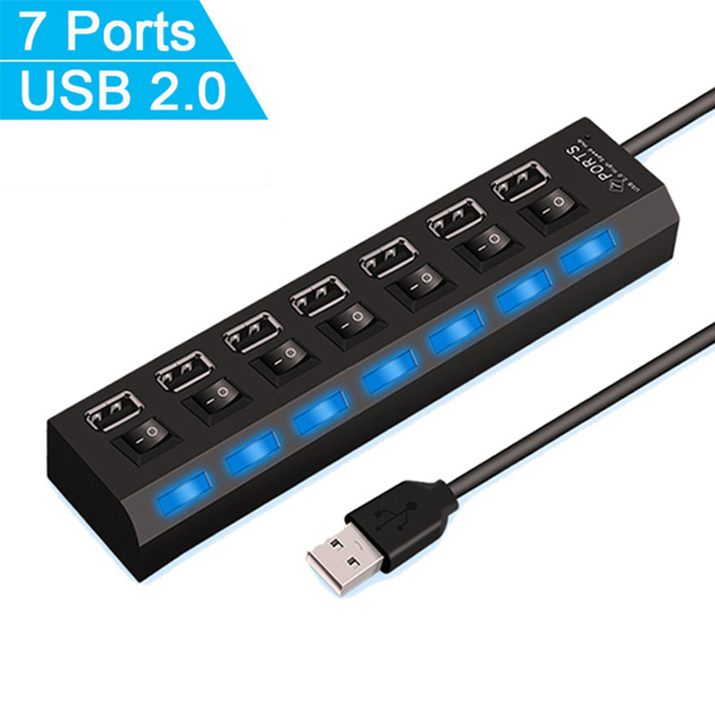 Pemisah Hub USB 2.0 7 Port unt - Laptop Accessories And Parts ulasan dan harga