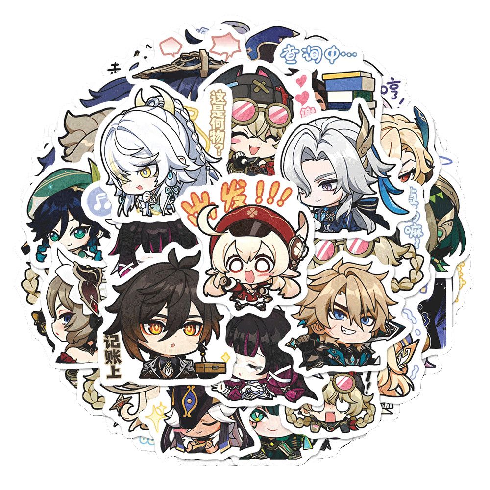 64 Buah Stiker Anime Genshin I - Laptop Accessories And Parts ulasan dan harga